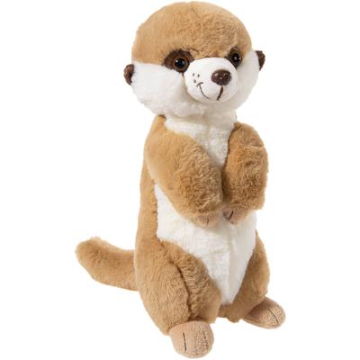 Kuscheltier HEUNEC "Misanimo, Erdmännchen, 27cm", braun (hellbraun, weiß), Plüschfiguren, KinderH:27cm, enthält recyceltes Material, H:27cm