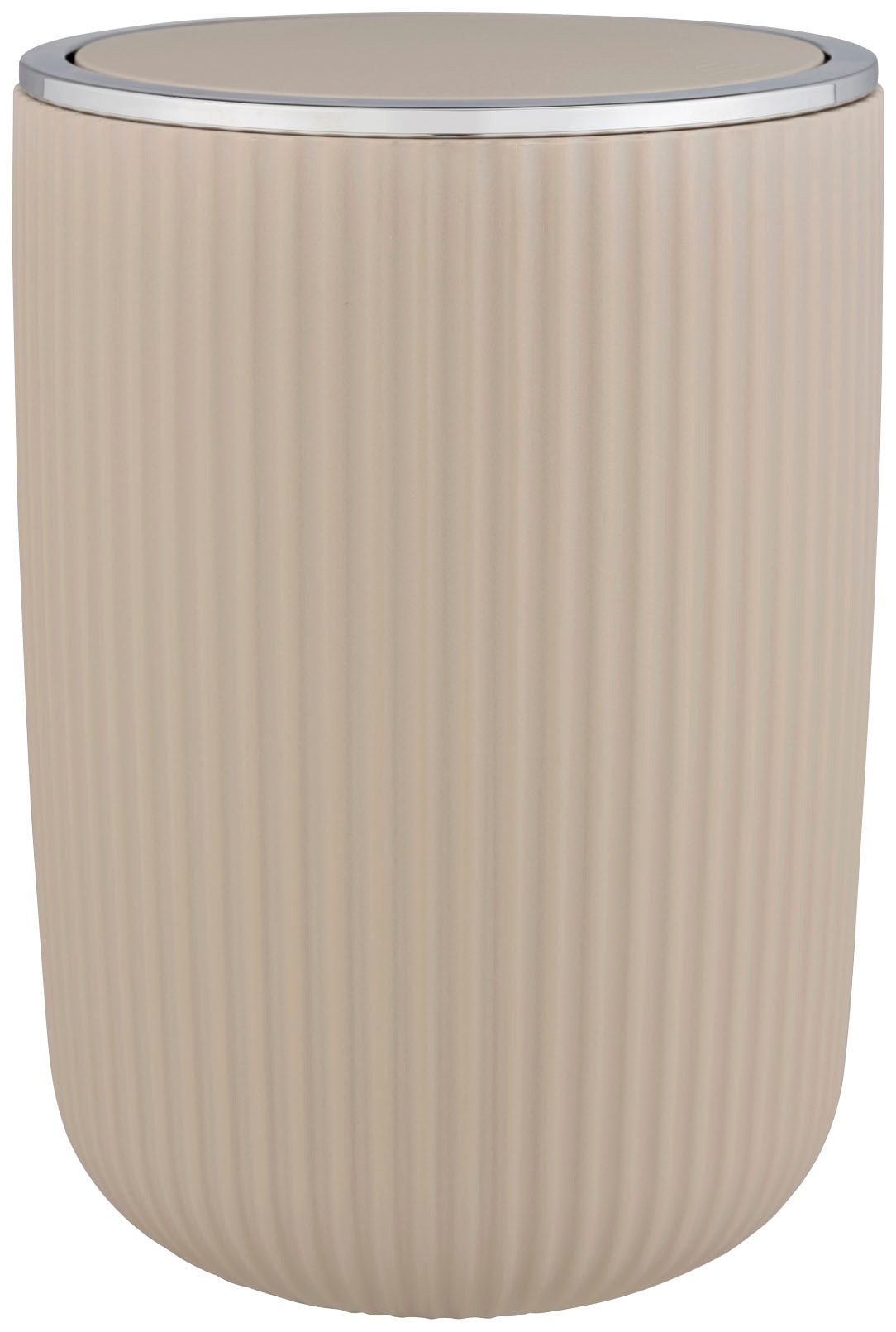 Kosmetikeimer WENKO "Agropoli", beige, B:19cm H:27cm T:19cm, Kunststoff, Mülleimer, Kosmetikeimer, mit Schwingdeckel, 5,5 Liter