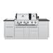 Broil King 6 Built-in 60000 BTU Grill w/ Side Burner & Cabinet Stainless Steel in Black/Gray | Wayfair 897844