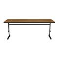 Correll, Inc. Correll 24"x60" Rectangular Adjustable Height Training & Computer Table, Walnut Melamine Top, Computer Work Station | Wayfair