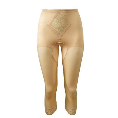 Rago Women's Leg Shaping Capri Liner Pants (Size XL) Beige, Nylon,Spandex