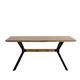 SIT Möbel Holz-Tisch 160 x 90 cm | Platte 40 mm MDF Eiche-Optik | Tischbeine Metall schwarz | B 160 x T 90 x H 78 cm | 19000-08 | Serie TISCH