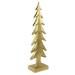 Northlight Seasonal 16" Gold Christmas Tree Tabletop Decoration Wood in Brown | 16 H x 4.75 W x 3 D in | Wayfair NORTHLIGHT GB94412