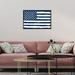 Oliver Gal Rocky Freedom Navy, Navy US Flag Modern Blue - Graphic Art on Canvas Canvas, Wood in Blue/White | 17 H x 25 W x 1.75 D in | Wayfair