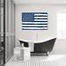 Oliver Gal Rocky Freedom Navy, Navy US Flag Modern Blue - Graphic Art on Canvas Canvas, Wood in Gray | 31 H x 46 W x 1.75 D in | Wayfair