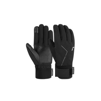 Skihandschuhe REUSCH "Diver X R-TEX XT TOUCH-TEC", Damen, Gr. 9,5, silber (schwarz, silberfarben), 91% Polyester, 6% Polyurethan, 3% Elasthan, mehrfarbig, klassisch, Handschuhe, wasserdicht, atmungsaktiv Image