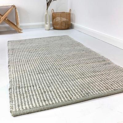 Wollteppich ESPRIT "Gobi, ESP-7112", grau, B:130cm H:10mm L:190cm, Wolle, Jute, Teppiche, nachhaltiger Naturfaserteppich aus Jute und Wolle, handgewebt Image