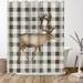 East Urban Home 71" x 74" Shower Curtain, Santas Deer Ii by PI Creative Art Polyester in Gray | 71 H x 74 W in | Wayfair