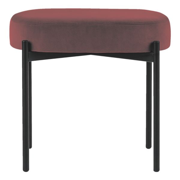 meet Ovale Bank »Gaia S« mit Samtbezug rot, 49x45.5x38 cm Image