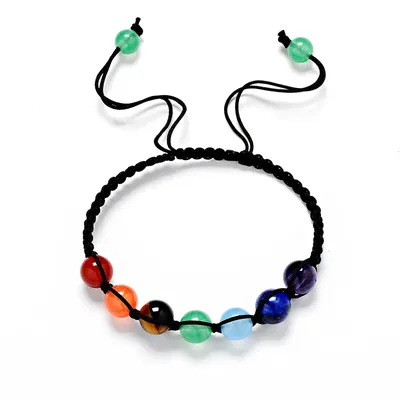 Bracelet en perles faites à la main pour la guérison et l'équilibre 7 chakras yoga reiki