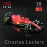 Bburago 1:43 Dernier F1 2022 Scuderia Ferrari F1-75 16 # Leclerc 55 # Sainz Alliage De Voiture Moulé