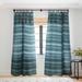 1-piece Sheer Pathway Teal Made-to-Order Curtain Panel