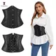 Corset sous le buste en dentelle florale pour femme 4 broches 25.5cm 10.14 pouces transparent