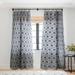 1-piece Sheer Madeira Sun Tile Navy Made-to-Order Curtain Panel