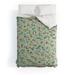 Ninola Design Ditsy Flowers Green Made To Order Full Comforter Set