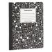 Universal-4PK Composition Book Medium/College Rule Black Marble Cover 9.75 X 7.5 100 Sheets