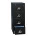 FireKing 4 Drawers Vertical Lockable Filing Cabinet Black