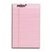 TOPS Prism Plus 100% Recycled Legal Pad 5 x 8 Inches Perforated Pink Narrow Rule 50 Sheets per Pad 12 Pads per Pack (63050)