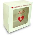 Non Alarmed AED Defibrillator Wall Mounted Storage Cabinet - 14.1 x 7 x 13.75 Steel AED Holder Defibrillator Cabinet for Emergency at Home Office Warehouse and Nursing Home