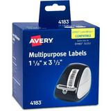 Avery-1PK Avery® Direct Thermal Roll Labels - 3 1/2 Height X 1 1/8 Width - Permanent Adhesive - Rectangl