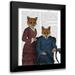 Fab Funky 12x14 Black Modern Framed Museum Art Print Titled - Fox Couple Edwardians