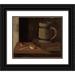 John Frederick Peto 23x20 Black Ornate Framed Double Matted Museum Art Print Titled: Mug Book Biscuits and Match (1893)