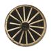 Designart Vintage Sepia Country Wagon Wheel Clock Farmhouse Wood Wall Clock