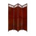 Legacy Decor Solid Wood 4 Panel Room Divider 70 Tall Walnut