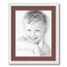 ArtToFrames 18x22 Matted Picture Frame with 14x18 Single Mat Photo Opening Framed in 1.25 Satin White Frame and 2 Brique Mat (FWM-3966-18x22)