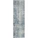 Nourison Calvin Klein Enchanting Contemporary Abstract Area Rug Seaglass/Ivory 2 3 x 7 3 8 Runner Blue Modern & Contemporary Nautical & Coastal