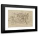 Narcisse-Virgile Diaz de La PeÃ±a 24x18 Black Modern Framed Museum Art Print Titled - Sketch of a Composition to Many Characters