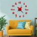 Clearance! Pgeraug Wall Clock Clock Christmas Frameless Diy Wall Mute Clock 3D Mirror Surface Sticker Home Decor Clock Multicolor