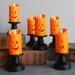 Happy date 6 Pcs Halloween Flickering Pumpkin Candles Battery Operated Flameless Candle Best for Halloween Decoration Wedding