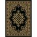 1191-2251-BLACK Castello Rectangular Black Traditional Italy Area Rug 5 ft. 5 in. W x 7 ft. 7 in. H