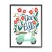 Stupell Industries Ciao Bella Motorbike Scooter Red Floral Design 16 x 20 Design by Heather Strianese