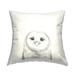 Stupell Industries Barn Owl Portrait Soft Grey Illustration Country Beige 18 x 7 x 18 Decorative Pillows