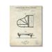 Stupell Industries Grand Piano Detailed Vintage Diagram Blueprint Instrument Canvas Wall Art 36 x 48 Design by Karl Hronek