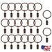 20 Pack Curtain Rings with Clips 1.26inch Internal Diameter Metal Decorative Rustproof Curtains Rings Hanging Rings for Curtains