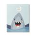 Stupell Industries Quirky Smiling Shark Seagull Nautical Ocean Waves 16 x 20 Design by Kyra Brown