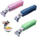 Non Slip Kitchen Bowl Clip Kitchen Metal Tongs Pliers Cooking Hot Dish Clip Multifunctional Bowl Gripper Kitchen Anti-scalding Tool Clip Stainless Steel Anti-hot Clamp Silica(3 pcs pink blue green)