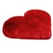 VerPetridure Love Imitation Wool Carpet Pet Blanket Heart Shape 40X50Cm(Red) Wool Imitation Sheepskin Rugs Faux Non Slip Bedroom Shaggy Carpet Mats