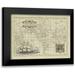 Vision Studio 24x19 Black Modern Framed Museum Art Print Titled - Antique Map of the World