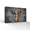 Wall26-Canvas Wall Art-Deer Animal Horn -Giclee Painting Wall Bedroom Living House Decoration Home Art - 12x18 inches