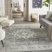 Nourison Concerto Floral Grey/Ivory 6 7 x 9 6 Area Rug (7x10)