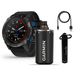 Garmin Descent Mk2i Watch-Style Dive Computer (Titanium with Black Band) and Descent T1 Transmitter with Wearable4U PowerBank Bundle