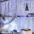 100LED Curtain Lights with Remote Controller ZOELNIC USB Powered Curtain String Lights 8 Modes Light Curtain Fairy Lights Curta