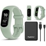 Garmin vivosmart 5 (Mint S/M) Fitness Tracker Bundle with PlayBetter Portable Charger