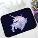 PKQWTM Cute Graphic Unicorn Isolated On Dark Home Decor Floor Mat Area Rug Doormat Size 15.7x23.6 Inches