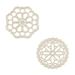 Mandala Wooden Wall Art Set of 2 Lace Inspired Folk Floral Artwork Birch Wood Plywood Rustic Wall Art Accent for Hallway Bedroom Living Room and Offices 11.4 X 11.4 X 0.1 by Ambesonne