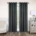 Superior Solid Blackout Curtain Set of 8 52 x 120 Grey